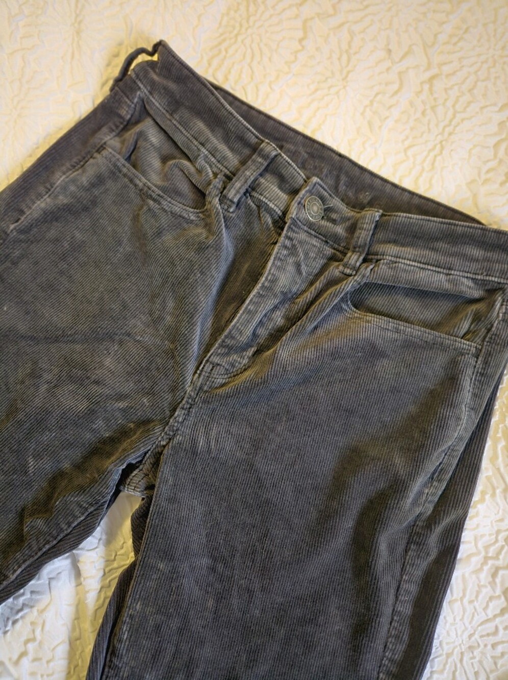 American Eagle Outfitters Women's Charcoal Corduroy Skinny Pants